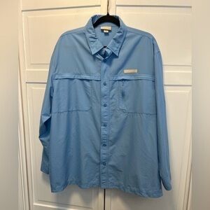 Field & Stream 1871 Long Sleeve Vented Button Down Fishing Shirt Size Mens Large